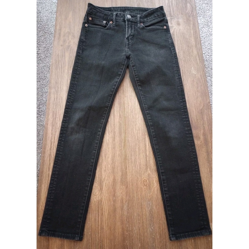 American Eagle‎ Airflex+ Slim Fit Men's Jeans Size 26x28 Black Denim Flaw